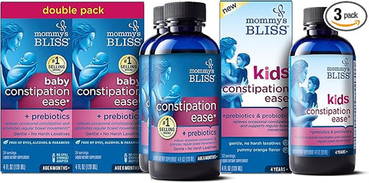 Mommy's Bliss Baby Constipation Ease 4 Fl Oz (Pack of 2) with 4 Fl 1), Baby