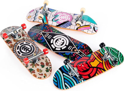 TECH DECK, Ultra DLX Fingerboard 4-Pack, Element Skateboards, Collectible and Customizable Mini Skateboards, Kids Toy for Ages 6 and up