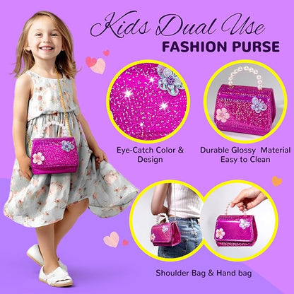 ULOVEME Kids Real Makeup Kit for Little Girls - Real, Non Toxic, Washable Make Up Toy - Toys Gift for 3 4 5 6 7 8 9 10 12 Years Old Girls Birthday