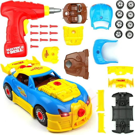 Big Mo's Toys Build Your Own Race Car - STEM Gift,1XBuildable Car