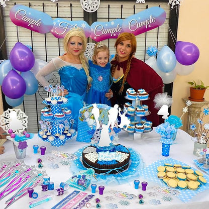 Vanblue 122Pcs Frozen Party Favors,Princess Frozen Birthday Party decorations Winter Snowflake Party Supplies for Girl Kids Goodie Bag Stuffers Pinata Filler Classroom Rewards