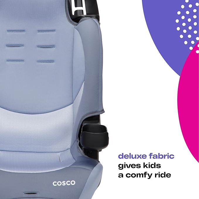 Cosco Kids Finale DX 2-in-1 Booster Car Seat, Forward Facing Toddler Car Seat (30-65 lbs) and Belt Positioning High Back Booster Seat (40-100 lbs), Organic Waves