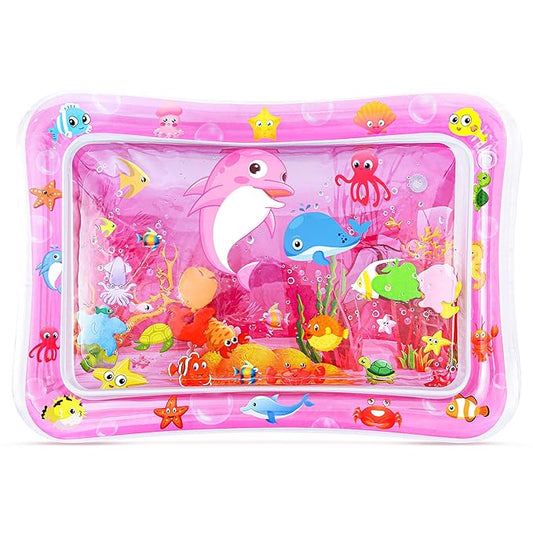 Tummy Time Water Mat for Girl, Baby Girl Toys for 0 3, 6, 9, 12
