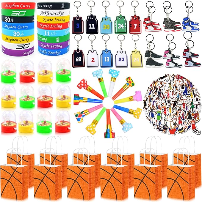 Sport Basketball Theme Party Favors Supplies for Boys Kids Goodie Bags Stuffers for Birthday Party Decorations