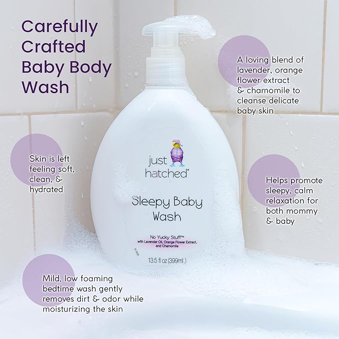 Sleepy Baby Wash Multi-Pack - Relaxing Bath + Body, Snuggly Yummy Fragrance 13.5 fl (6 Pack)
