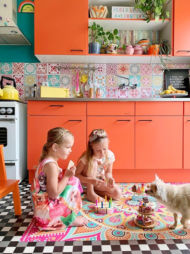 Tender Leaf Toys - Rainbow Birthday Cake - Pretend Play Food Toy with Candles and Server, Birthday Party decoration or gift for kids - Develops Social Skills and Imaginative Play for Children - Age 3+