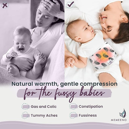 Baby Belly Band for Gas & Colic Baby Relief - Self Heating Belly Band Baby Belly Button Band Colic Band Tummy Wrap for Babies Colic Belt Baby Gas Wrap Colic Baby Relief Newborn