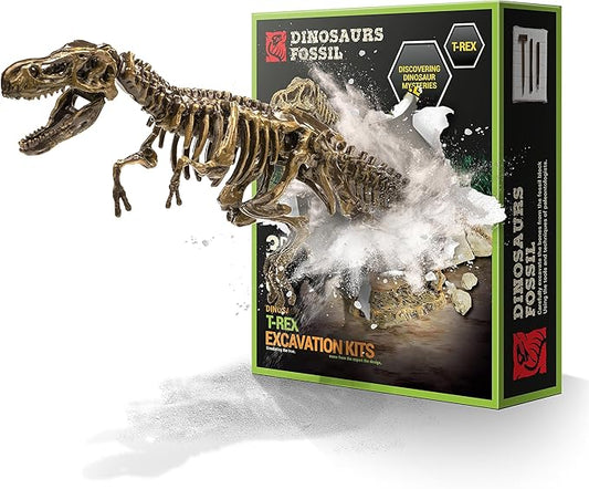 VIBIRIT Dig Up Dinosaurs Skeleton Set,Dinosaur Digging Fossil Kit Model Toys Educational Realistic Toys for Kids,Boys,Girls