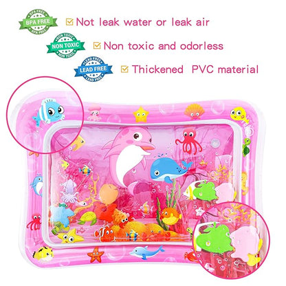 Tummy Time Water Mat for Girl, Baby Girl Toys for 0 3, 6, 9, 12
