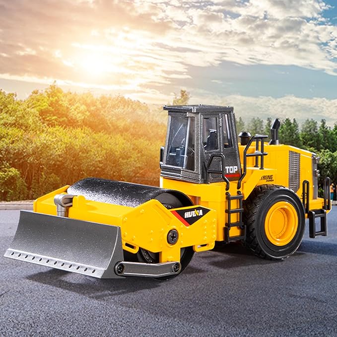 Gemini&Genius Road Roller Construction Vehicle Toy for Kids 1/35 Scale