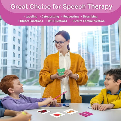54 Noun Flashcards, Preschool Advanced Vocabulary Flash Cards for Toddlers 4-6, Jobs Time Season, Advanced Level Speech Therapy Materials for Special Education, Preschool Learning