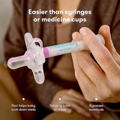 Frida Baby Medicine Pacifier, Accu-Dose Pacifier + NoseFrida SnotSucker Nasal 24 Extra