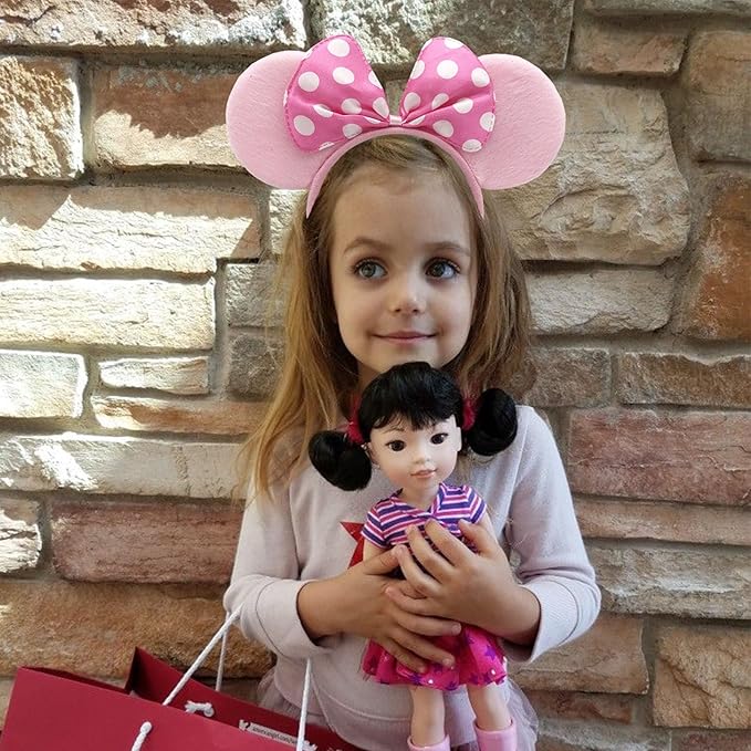 Mouse Ears Headband Shiny Mouse Ears Bows Hairband for Birthday