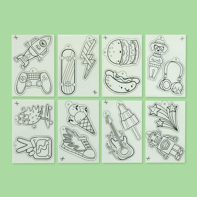 Tiger Tribe: Shrinkies - Ultimate Collection - Color & Bake to Create Charms for Jewelry & Keychains, Craft Kit, Kids Ages 5+, Adult Supervision