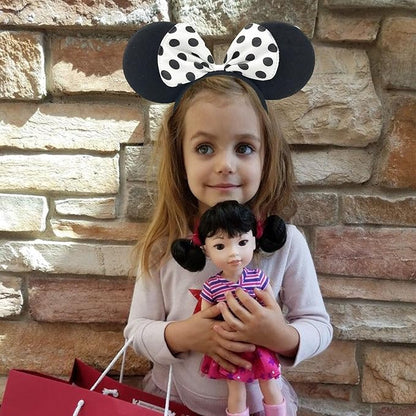 Mouse Ears Headband Shiny Mouse Ears Bows Hairband for Birthday