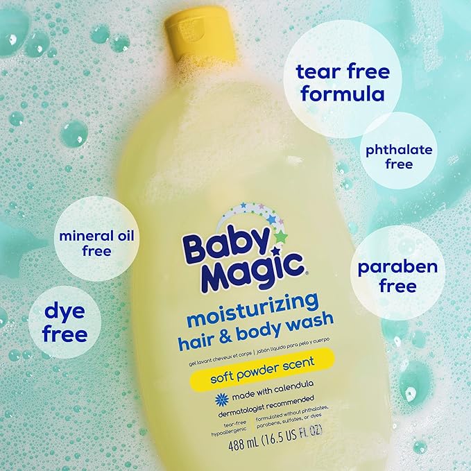 Baby Magic Moisturizing Hair & Body Wash, 16.5 Fl Oz 4)