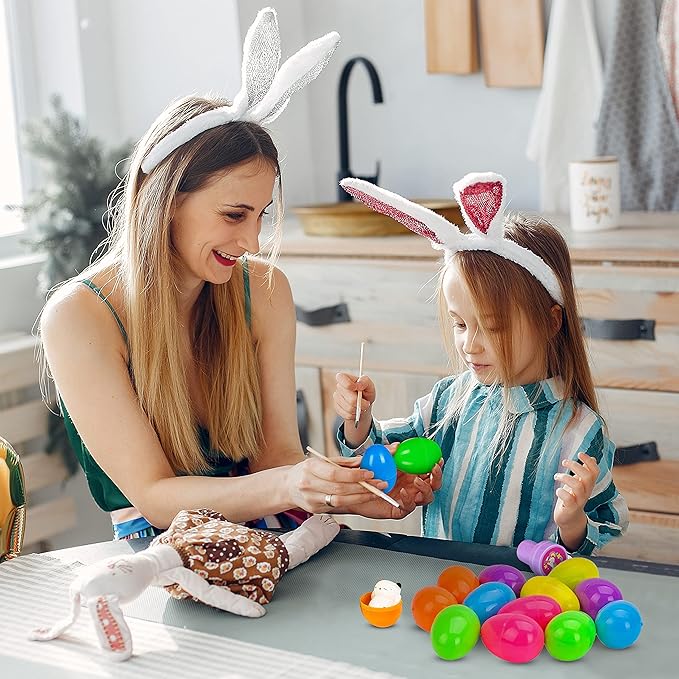 Toy Filled Easter Eggs Filled with Toys Inside 12Pcs Prefilled Easter Eggs Plastic, Stuffed Eggs Birthday Gift Easter Party Favors, Easter Egg Treats, Classroom Prize Girls Boys Teens Kids