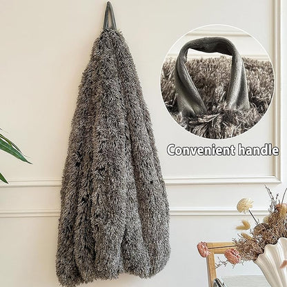 LIFEREVO Fluffy Bean Bag Chair Cover (No Filler), Soft Faux Fur Stuffed Animal Bean Bag Storage Cover for Adults Teens, Furry Comfy Stuffy Beanbag Cover for Plush Toys or Textile (Ombre Dark Grey)