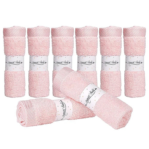Sweet Child 8-Pack Baby Washcloths - Super Soft Rayon Washcloth, Baby Wash Cloths