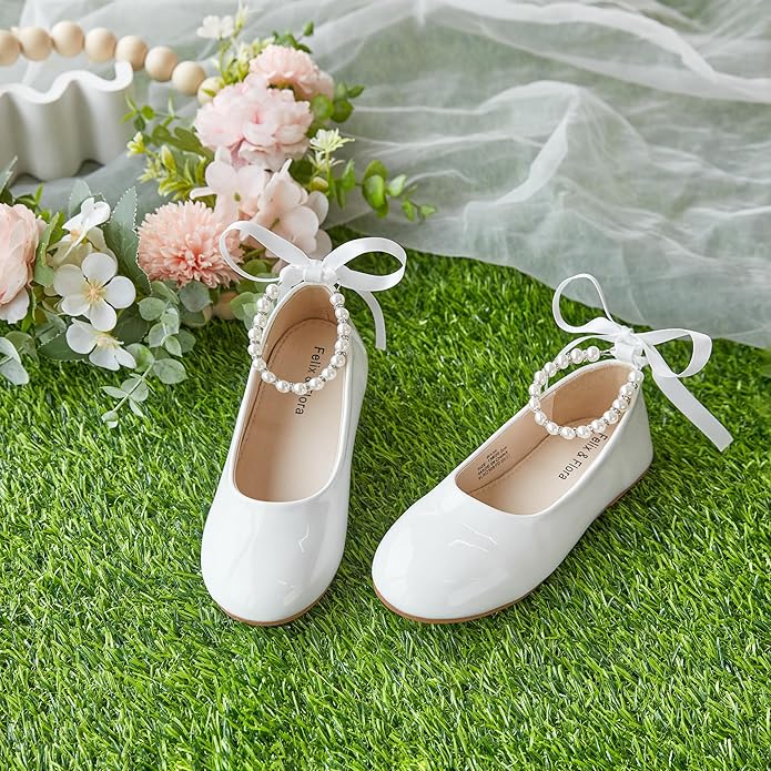 Felix & Flora Girls Toddler Little Ballet Shoes - Flower
