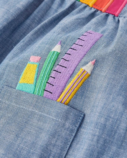Gymboree,and Toddler Embroidered Sleeveless Skirtall Jumpers Rainbow,2T