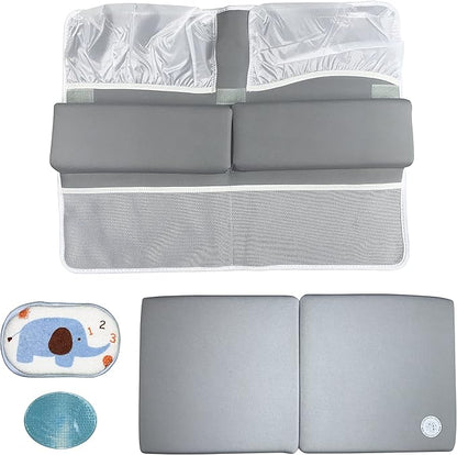 Baby Bath Kneeler & Elbow Rest Set | Thick Non-Slip Cushion Bath Kneeling Pad
