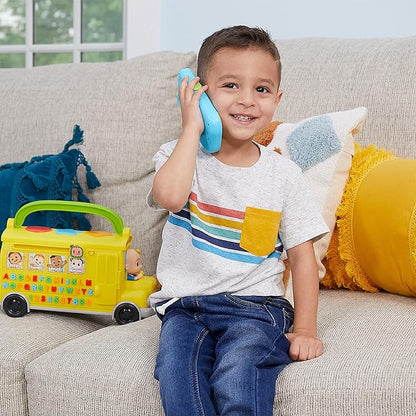 CoComelon Musical Learning Bus, Number and Letter Recognition, Phonetics, Yellow School Bus Toy Plays ABCs and Wheels on the Bus, Officially Licensed Kids Toys for Ages 18 Month by Just Play
