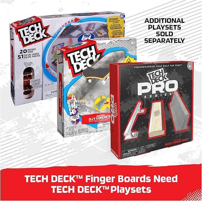 TECH DECK, Ultra DLX Fingerboard 4-Pack, Element Skateboards, Collectible and Customizable Mini Skateboards, Kids Toy for Ages 6 and up