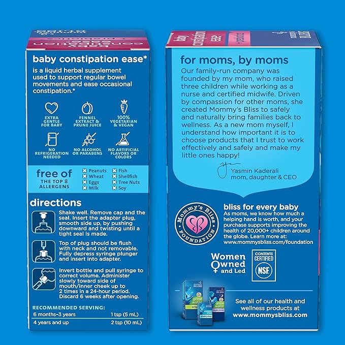 Mommy's Bliss Constipation Ease + Prebiotics, Relieves Occasional Constipation 4 Fl 1)