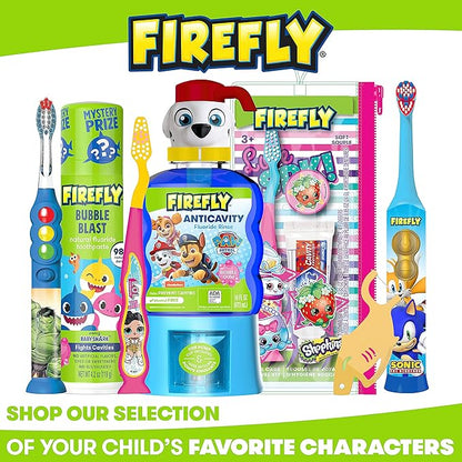 FIREFLY Clean N' Protect, Sonic The Hedgehog Toothbrush with 3D hygienic Cover, Premium Soft Bristles, Anti-Slip Grip Handle, Battery Included, Ages 3+, (Pack of 2)