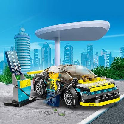 LEGO City Electric Sports Car 60383, Toy for 5 Plus Years Old Boys and Girls, Race Car for Kids Set with Racing Driver Minifigure, Building Toys