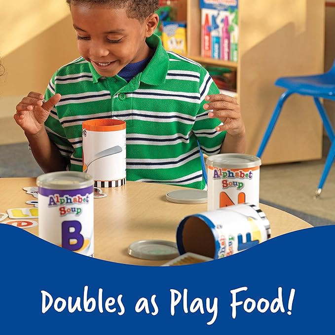 Learning Resources Alphabet Soup Sorters - 208 Pieces, Ages 3+, Early Phonics Manipulatives, ABCs, Alphabet Awareness & Recognition, Alphabet Soup Games