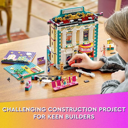 LEGO Friends Andrea's Theater School Playset, 41714 Creative Pretend Play Theater Toy, Gift Idea for Kids Girls Boys 8+ Years Old, Theater with Curtains, Lighting, Props and 4 Friends Toy Figures