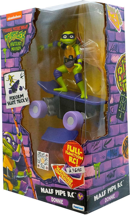 Teenage Mutant Ninja Turtles Toy, Donatello Half Pipe RC Skate Vehicle, Mutant Mayhem Remote Control TMNT Toy for Kids, Ages 3+