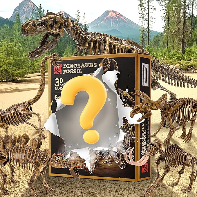 VIBIRIT Dig Up Dinosaurs Skeleton Set,Dinosaur Digging Fossil Kit Model Toys Educational Realistic Toys for Kids,Boys,Girls