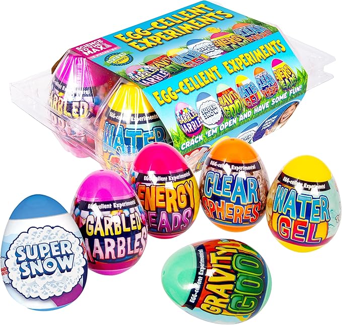 Be Amazing! Toys Egg-Cellent Experiment - 6 Pack Science Experiments for Children- Egg-Shaped Activity Kit for Boys and Girls - Easter Party Favor or Basket Stuffer - STEM for Kids 8+