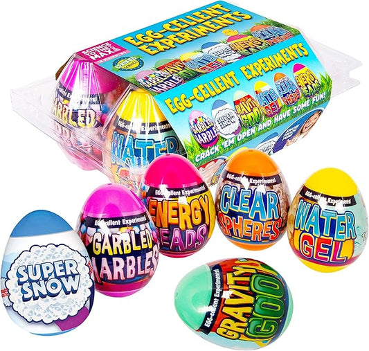 Be Amazing! Toys Egg-Cellent Experiment - 6 Pack Science Experiments for Children- Egg-Shaped Activity Kit for Boys and Girls - Easter Party Favor or Basket Stuffer - STEM for Kids 8+