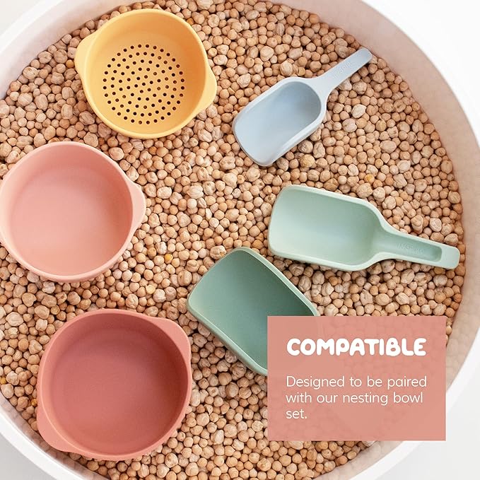 Inspire My Play - 3 x Silicone Nesting Scoops - Perfect for Sensory PlayTray - Sensory Bin Accessories - Special Education Classroom Supplies - Montessori Education Toys - Multi-Purpose Shovel