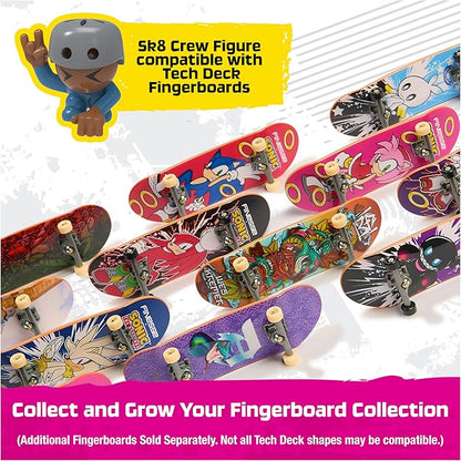 TECH DECK Sk8 Crew 2-in-1 Transforming Ultra Sk8 Bus & Storage with Fingerboard & Figure, Collectible Mini Skateboards, Kids Toys for Ages 5 and up