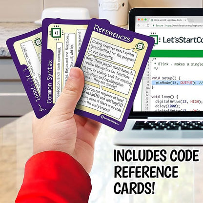 Code Car Kids Coding Toy for Kids 8-12. Boys & Girls Learn Block and Typed C++ Coding with Hands-On Electronics & 40+ Projects Including Custom Horn, Brakelight Beep, and Siren Sounds