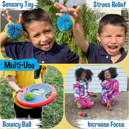 Stringy Balls & Sensory Toys for Kids 8 Pack - Valentines Day Gifts for Kids & Easter Basket Stuffers - 4 5 6 7 8 9 10 + Year Old Gift Ideas - Easter Gifts for Boys & Girls - Kooosh Balls Fidget Toys
